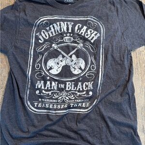 Ash Johnny Cash Graphic Tee - Dark Gray